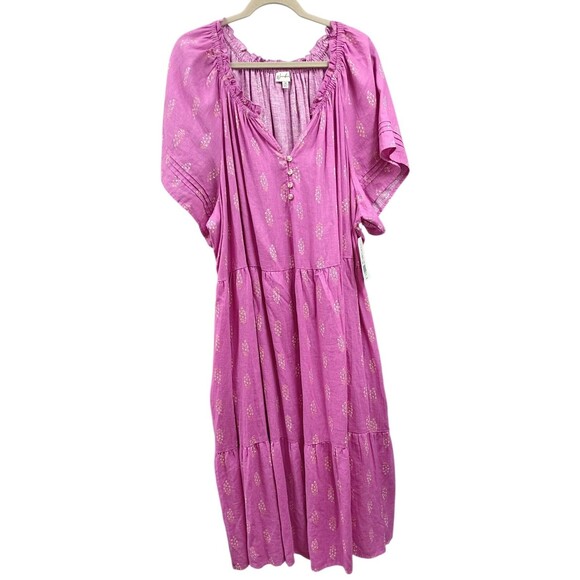 Wonderly Womens Pink Boho Style Dress 3X NWT - Picture 1 of 5